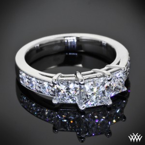 Custom 3 Stone Diamond Engagement Ring