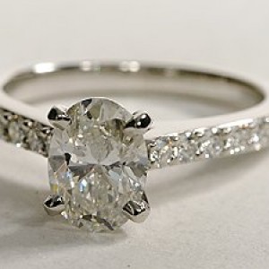 Pave Diamond Engagement Ring