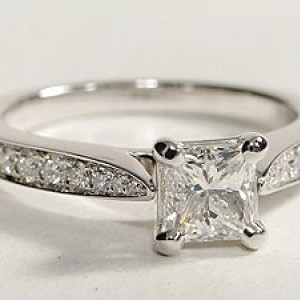 Cathedral Pave Diamond Engagement Ring