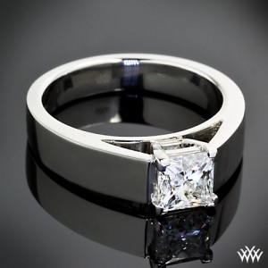 Custom Cathedral Solitaire Engagement Ring
