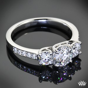 Custom Diamond 3 Stone Engagement Ring