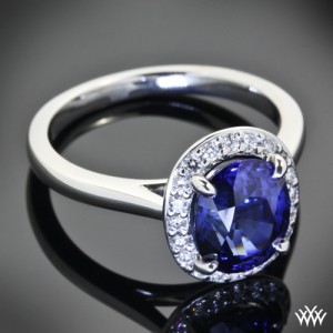 4 Prong Custom Halo Diamond Engagement Ring