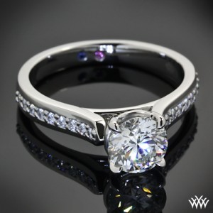 Semi Custom Cathedral Pave Diamond Engagement Ring