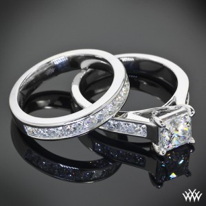 Custom Channel Set Diamond Wedding Set