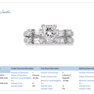 18K White Gold Matching Bridal Rings (1 2/3 cttw.)