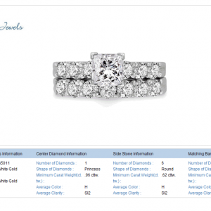 18K White Gold Matching Bridal Rings (2 3/8 cttw.)