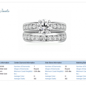 18K White Gold Diamond Matching Bridal Ring (3.00 cttw.)