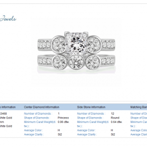 Matching Bridal Diamond Ring Set in 18K White Gold (2 1/2 cttw.)