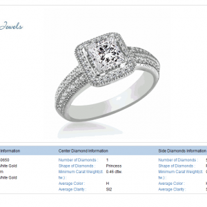 Media '18K White Gold Diamond Ring (3/4 cttw)' in category 'B2C Jewels'
