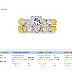 18K Yellow Gold Matching Bridal Rings (2.00 cttw.)