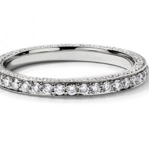 Trio Micropavé Eternity Ring in Platinum (.85 ct. tw.)