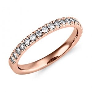 Nouveau Pavé Diamond Ring in 18k Rose Gold 0.33ct