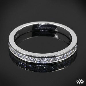 Custom Platinum Channel Set Diamond Wedding Ring