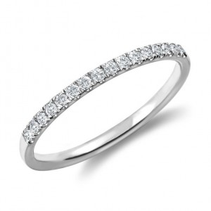 Petite Cathedral Pavé Diamond Ring .16ctw