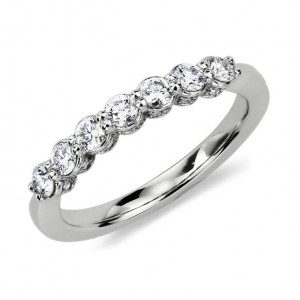 Pavé Crown Diamond Ring in Platinum (.50 ct. tw.)