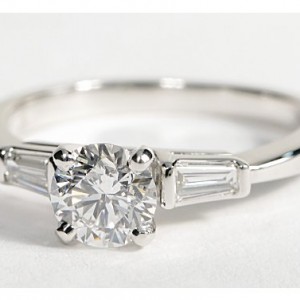 Tapered Baguette Diamond Engagement Ring