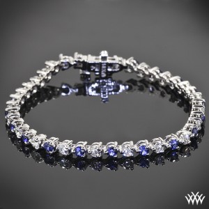 Diamond and Sapphire Tennis Bracelet