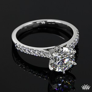 Customized Petite Open Cathedral Diamond Engagement Ring