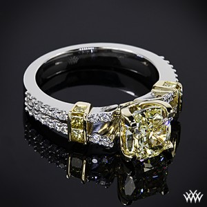 Custom Split Shank Diamond Engagement Ring
