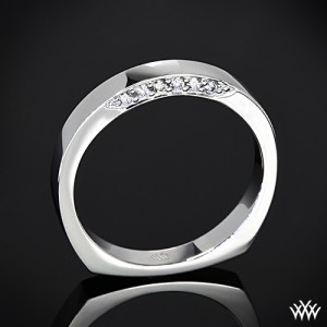 Custom Diamond Wedding Ring with Euro Shank
