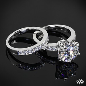 Bead-Set Diamond Wedding Set