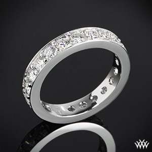 Customized Legato Sleek Line Pave Diamond Wedding Ring