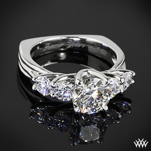 Custom 5 Stone Trellis Diamond Wedding Ring