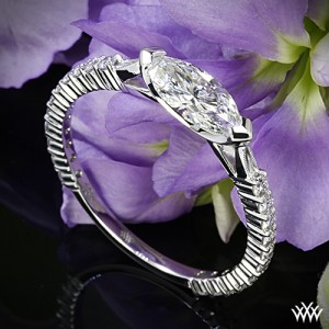 Custom Marquise Diamond Engagement Ring