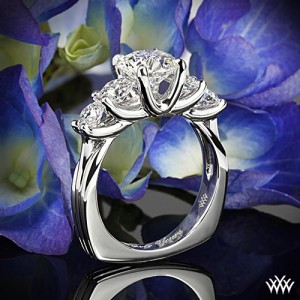 Custom 5 Stone Trellis Diamond Wedding Ring