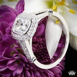 Custom Full Bezel Diamond Engagement Ring