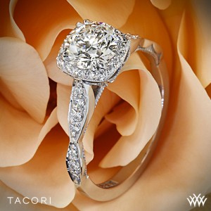 Tacori Dantela Ribbon Diamond Engagement Ring