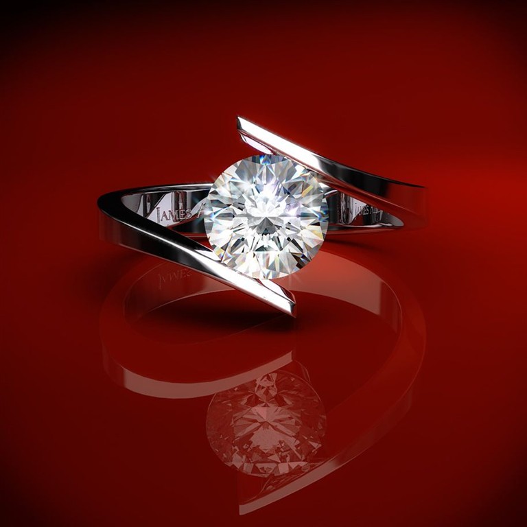 1011 - Spiral Engagement Ring