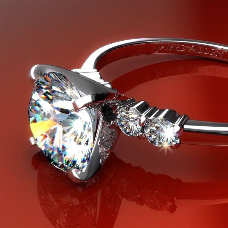 1212 - Common Prong Four Stone Engagement Ring