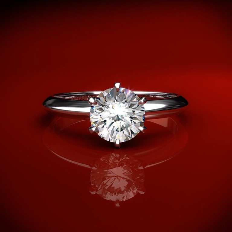 17192- Six Prong Knife Edge Engagement Ring