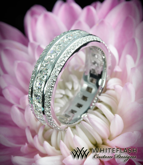 18k White Gold Full Eternity Diamond Band