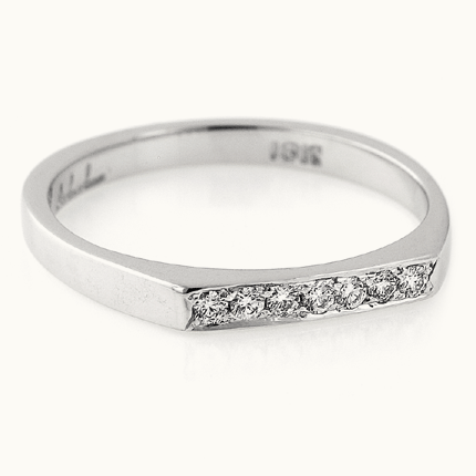 18kt White Gold "Flat Top" Band by Amy Levine