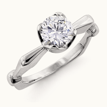 18kt White Gold "Single Dot" Mounting by Amy Levine
