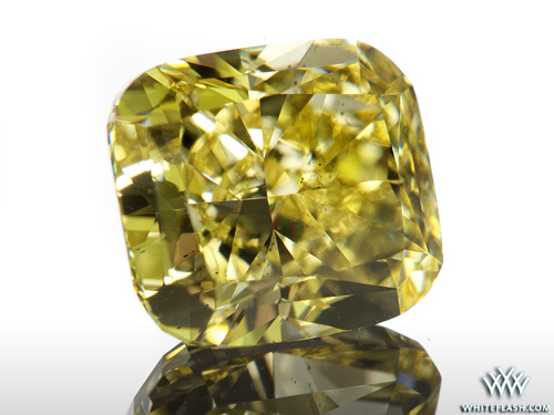3.50ct Fancy Intense Yellow Cushion Diamond