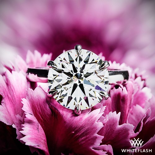 A CUT ABOVE® Hearts and Arrows set in Semi-Customized Contemporary Solitaire Engagement Ring