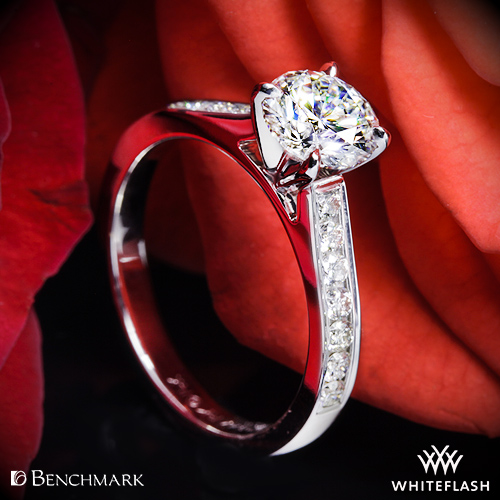 Benchmark Channel Set Diamond Engagement Ring with a 1.08ct Expert Selection