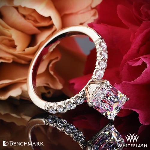 Benchmark Crescent Diamond Engagement Ring