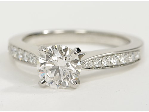 Cathedral Pave Diamond Engagement Ring