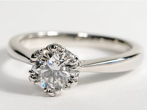 Chantille Solitaire Engagement Ring in Platinum