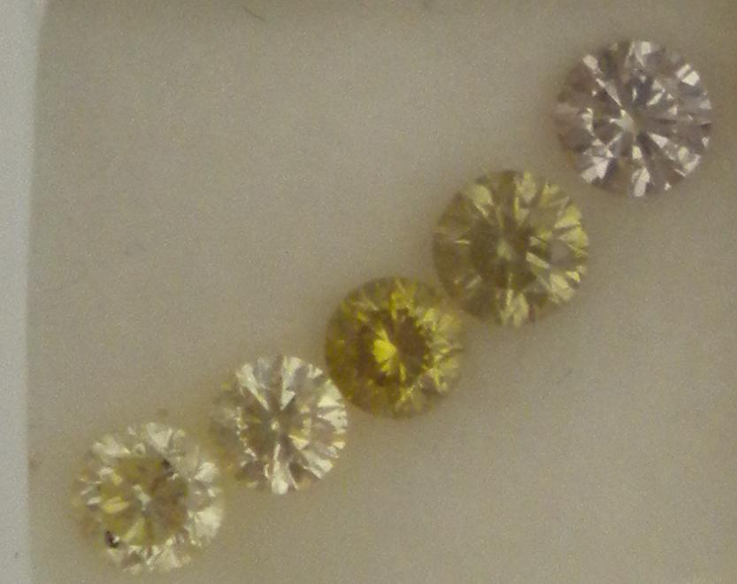 Collection of lilac, yellows and green diamonds