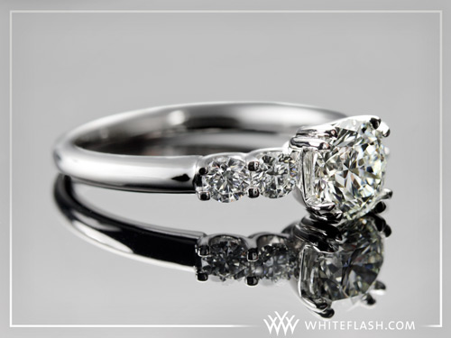 Custom 5 Stone Diamond Engagement Ring by Whiteflash.com