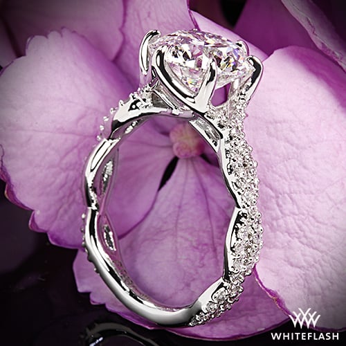 Custom 6 Prong Twisted Diamond Engagement Ring