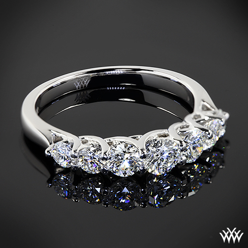 Custom 7 Stone Trellis Diamond Wedding Ring