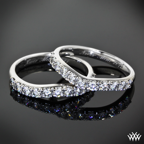 Custom Curved Diamond Wedding Bands