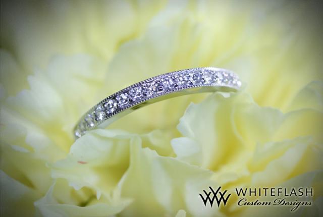 Custom Diamond Milgrain Wedding Band