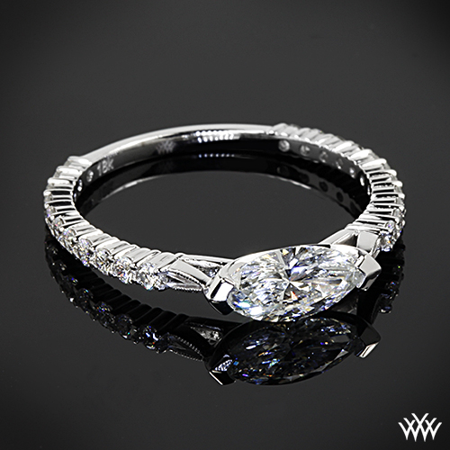 Custom Marquise Diamond Engagement Ring